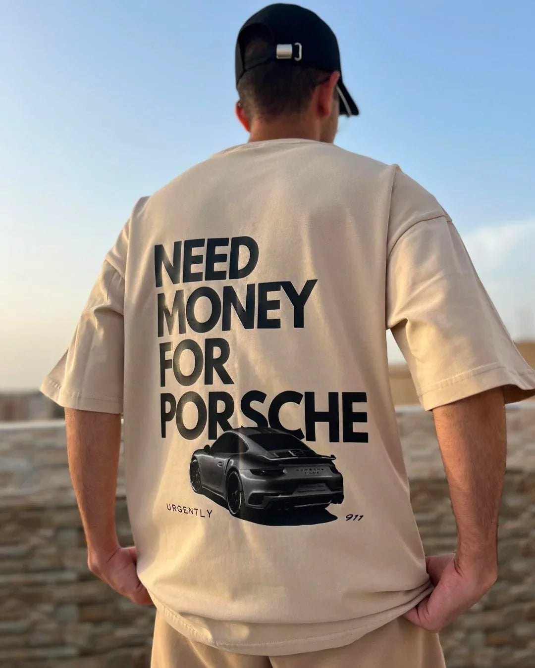 Need Money For Porsche Oversized T-Shirt – Premium Streetwear Graphic Tee